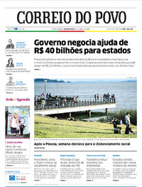 Capa do jornal Correio do Povo 13/04/2020