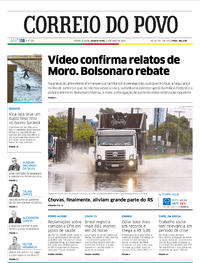 Capa do jornal Correio do Povo 13/05/2020
