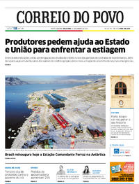 Capa do jornal Correio do Povo 14/01/2020