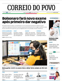 Capa do jornal Correio do Povo 14/03/2020