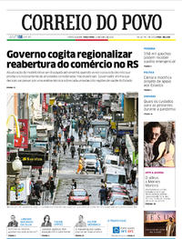 Capa do jornal Correio do Povo 14/04/2020