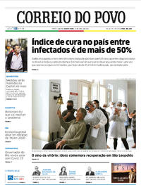 Capa do jornal Correio do Povo 15/04/2020