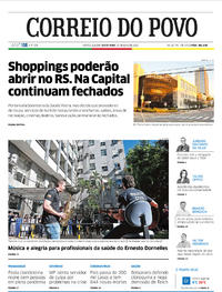 Capa do jornal Correio do Povo 15/05/2020