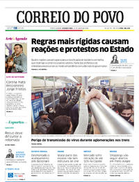 Capa do jornal Correio do Povo 15/06/2020