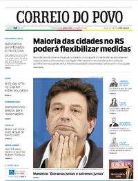 Capa do jornal Correio do Povo 16/04/2020