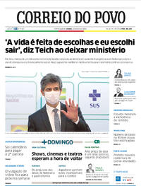 Capa do jornal Correio do Povo 16/05/2020