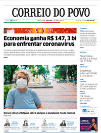 Capa do jornal Correio do Povo 17/03/2020
