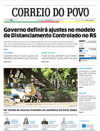 Capa do jornal Correio do Povo 18/05/2020