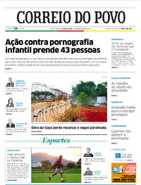Capa do jornal Correio do Povo 19/02/2020