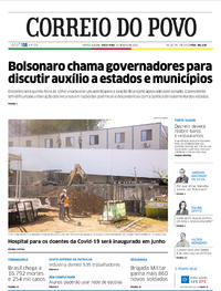 Capa do jornal Correio do Povo 19/05/2020