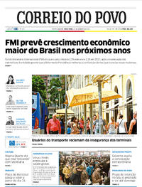 Capa do jornal Correio do Povo 21/01/2020