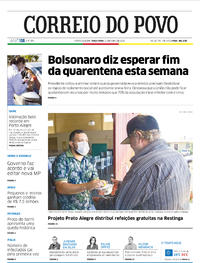 Capa do jornal Correio do Povo 21/04/2020