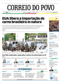 Capa do jornal Correio do Povo 22/02/2020