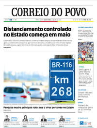 Capa do jornal Correio do Povo 22/04/2020
