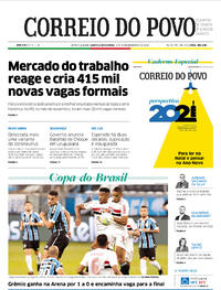 Capa do jornal Correio do Povo 24/12/2020