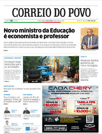 Capa do jornal Correio do Povo 26/06/2020
