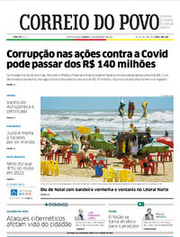 Capa do jornal Correio do Povo 26/12/2020