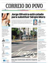 Capa do jornal Correio do Povo 27/04/2020