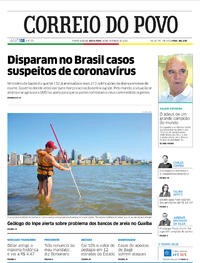 Capa do jornal Correio do Povo 28/02/2020