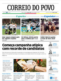 Capa do jornal Correio do Povo 28/09/2020