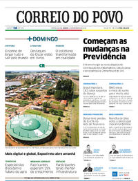 Capa do jornal Correio do Povo 29/02/2020