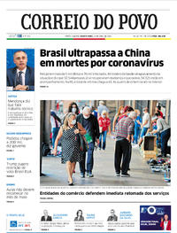 Capa do jornal Correio do Povo 29/04/2020