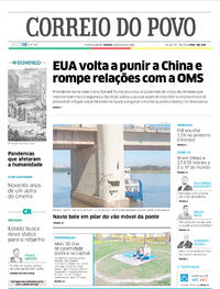 Capa do jornal Correio do Povo 30/05/2020