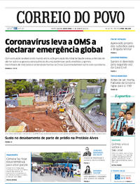 Capa do jornal Correio do Povo 31/01/2020
