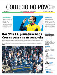 Capa do jornal Correio do Povo 01/09/2021
