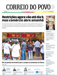 Capa do jornal Correio do Povo 02/04/2021