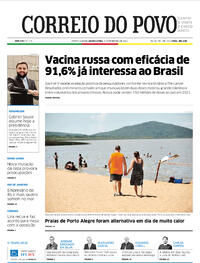 Capa do jornal Correio do Povo 03/02/2021