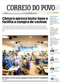 Capa do jornal Correio do Povo 03/03/2021