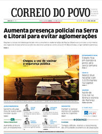 Capa do jornal Correio do Povo 03/04/2021