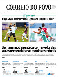 Capa do jornal Correio do Povo 03/05/2021