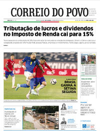 Capa do jornal Correio do Povo 03/09/2021