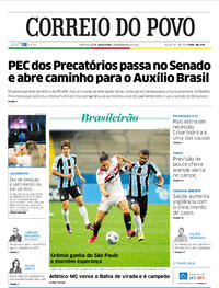 Capa do jornal Correio do Povo 03/12/2021