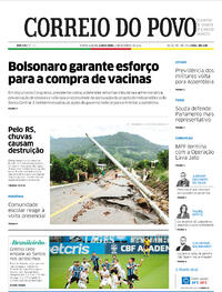 Capa do jornal Correio do Povo 04/02/2021