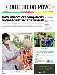 Capa do jornal Correio do Povo 04/03/2021