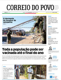 Capa do jornal Correio do Povo 04/05/2021