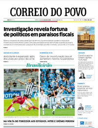 Capa do jornal Correio do Povo 04/10/2021