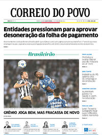 Capa do jornal Correio do Povo 04/11/2021