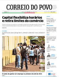 Capa do jornal Correio do Povo 05/01/2021