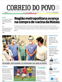 Capa do jornal Correio do Povo 05/03/2021