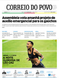 Capa do jornal Correio do Povo 05/04/2021