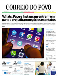Capa do jornal Correio do Povo 05/10/2021