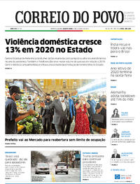 Capa do jornal Correio do Povo 06/01/2021