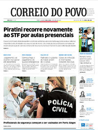 Capa do jornal Correio do Povo 06/04/2021