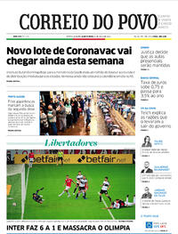 Capa do jornal Correio do Povo 06/05/2021