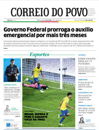 Capa do jornal Correio do Povo 06/07/2021