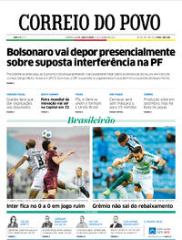 Capa do jornal Correio do Povo 07/10/2021